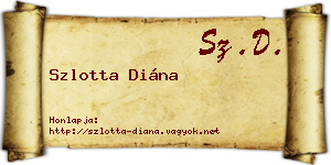 Szlotta Diána névjegykártya